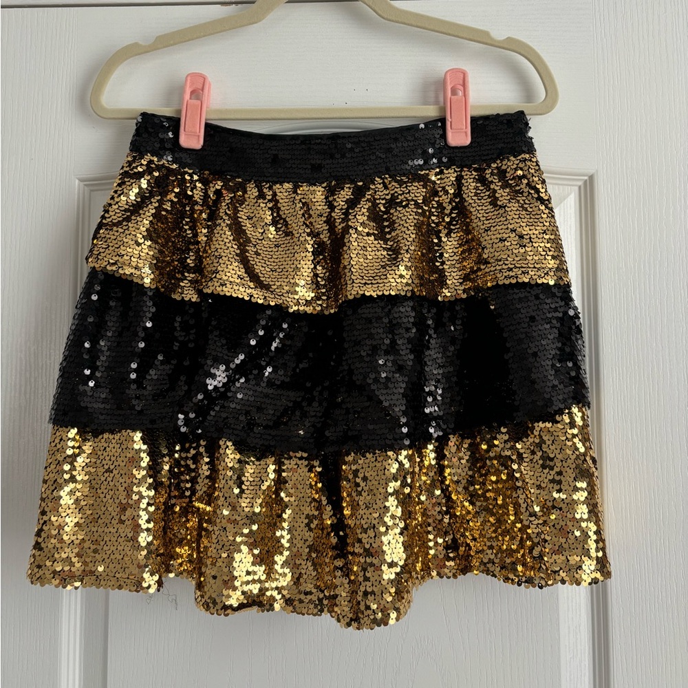 Black/Gold Sequin Skirt